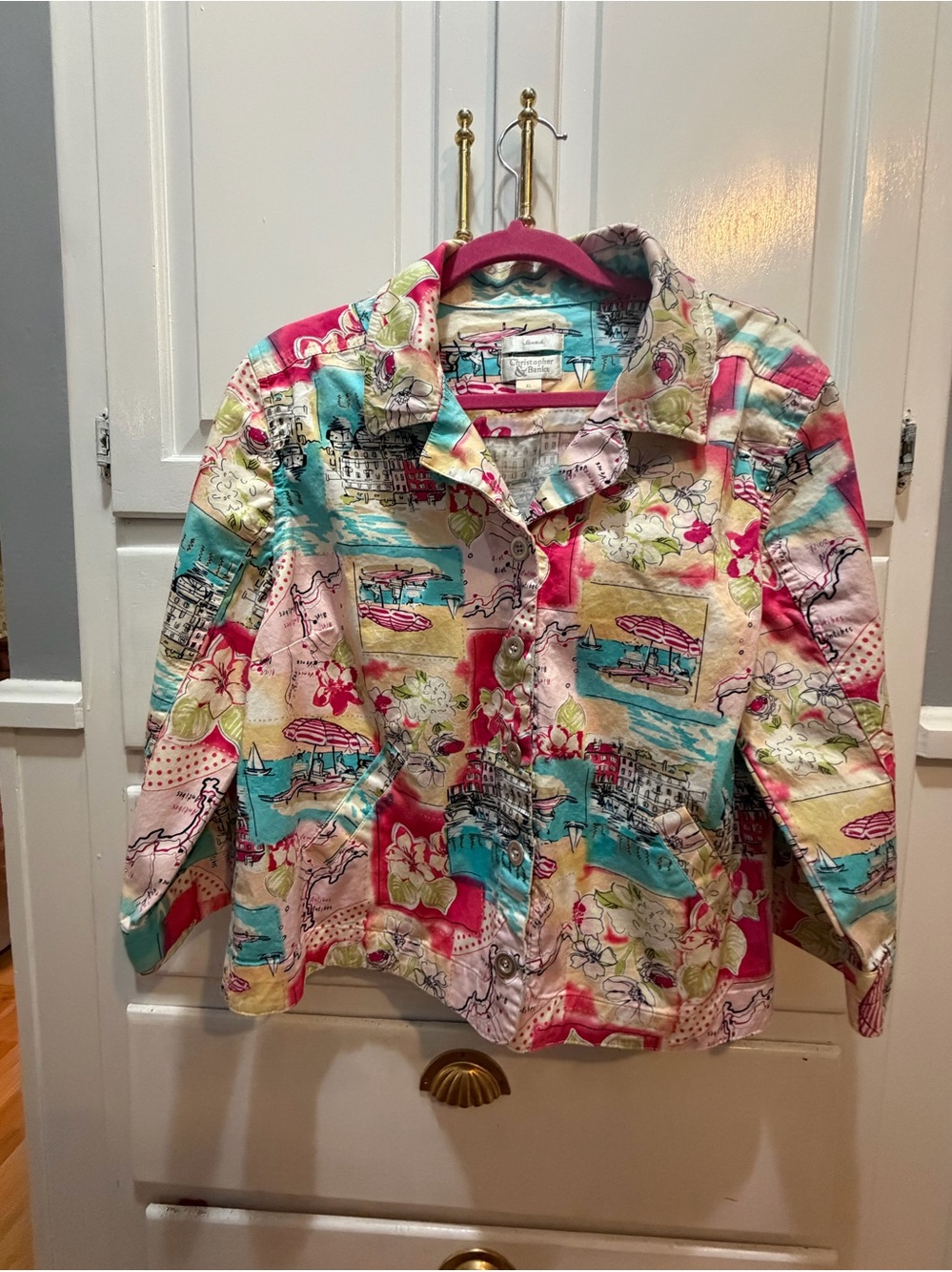 Christopher & Banks Women’s Travel Leisure Stretchy Jacket, European Beach - XL